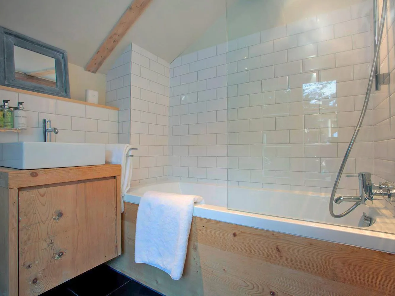 Bathroom with bath & shower